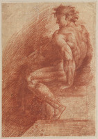 A 044
<br/>
Zittende `ignudo'
<br/>
<em>Anoniem It (16de eeuw)</em>